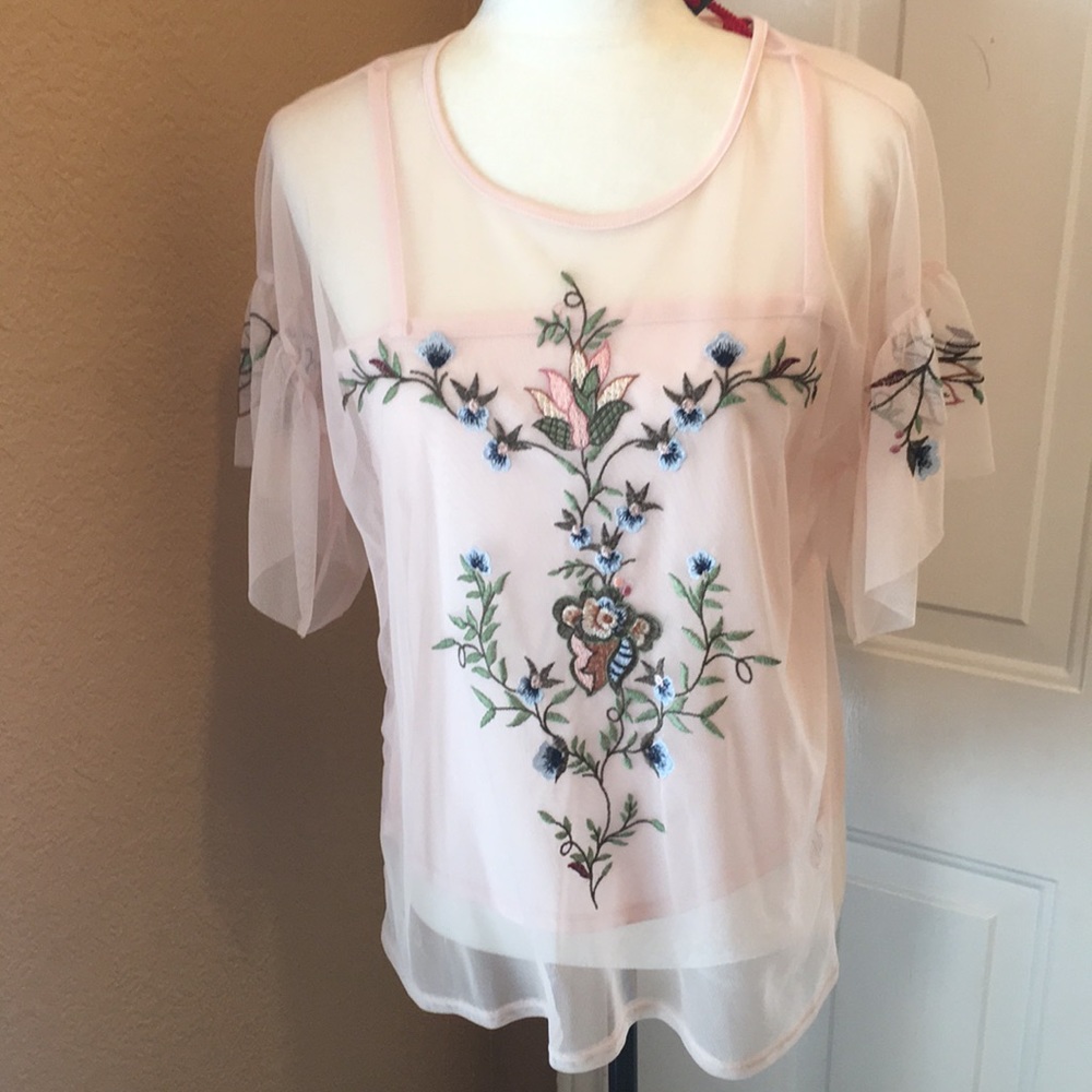 NWT Grand & Greene light pink blouse size small